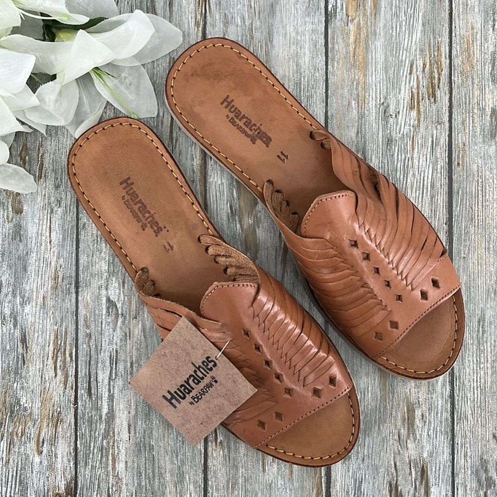 Bearpaw Leather Rosa Women's Leather Slide Sandals Shoes Size 11 - Picture 2 of 10